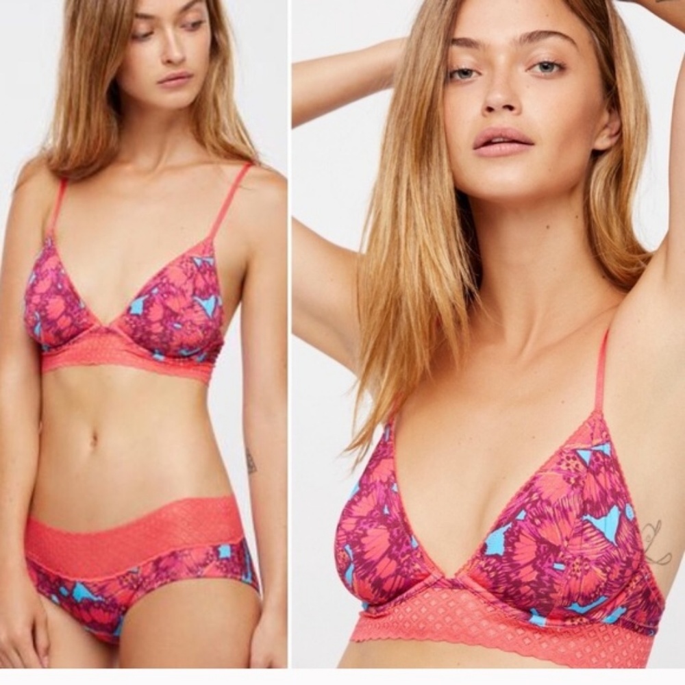 Free People Angie Printed Underwire Bra